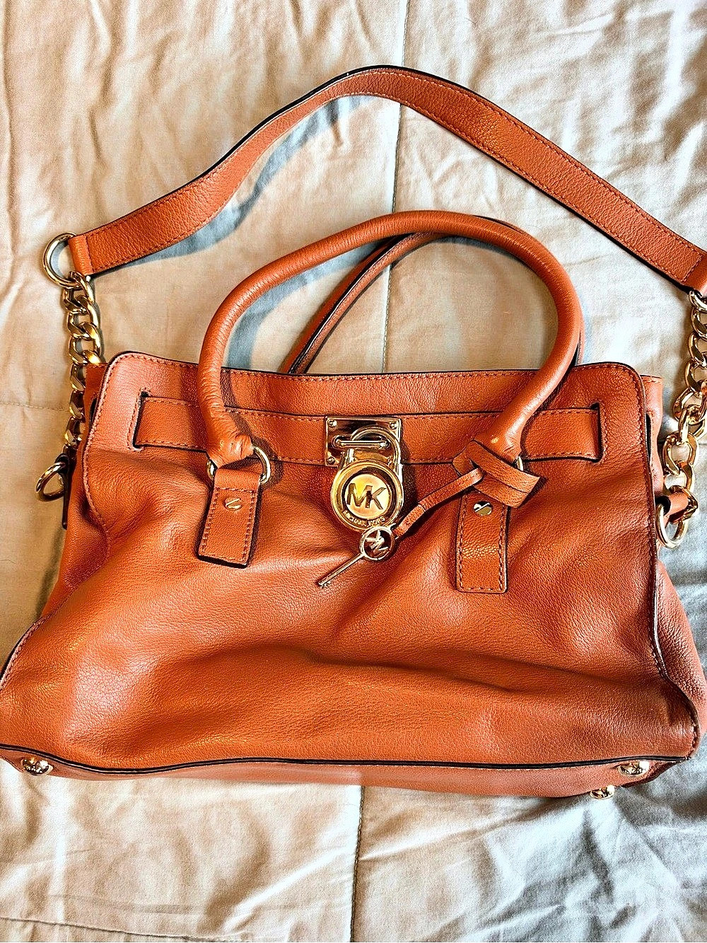 Michael Kors- Hamilton Large Leather Satchel